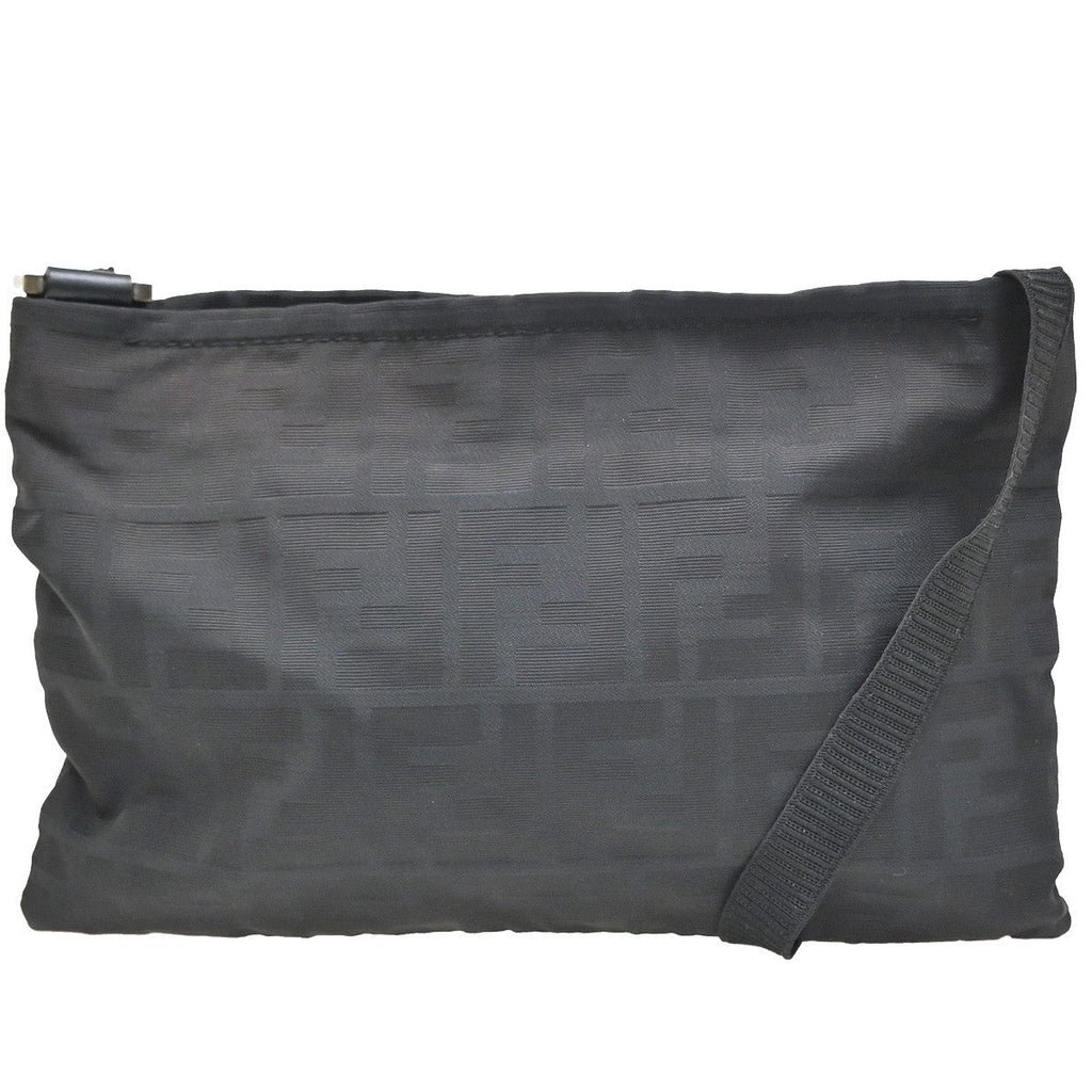Fendi Vintage Shoulder Bag Zucca Canvas Brown Canvas Shoulder Bag Bag (Pre-Owned)