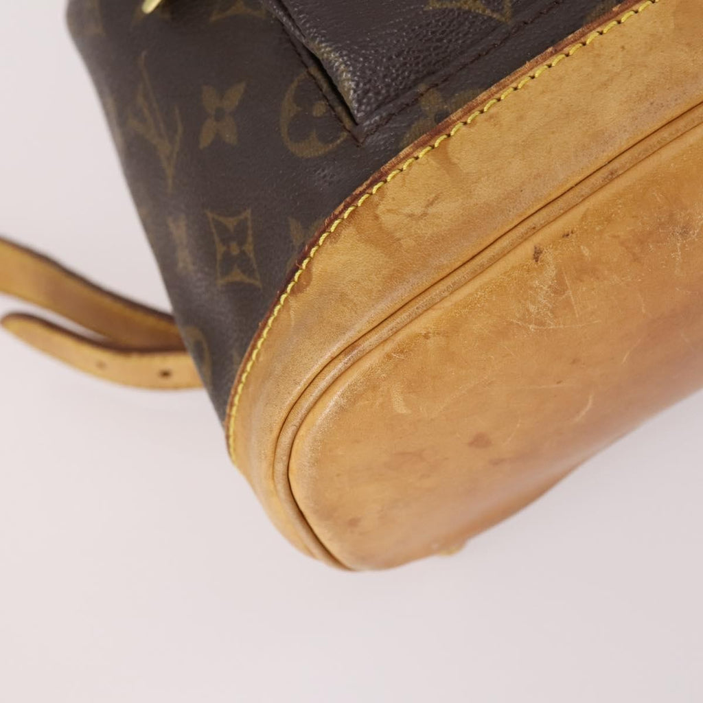 Louis Vuitton Vintage Montsouris Backpack Monogram Canvas Brown Canvas Backpack Bag (Pre-Owned)