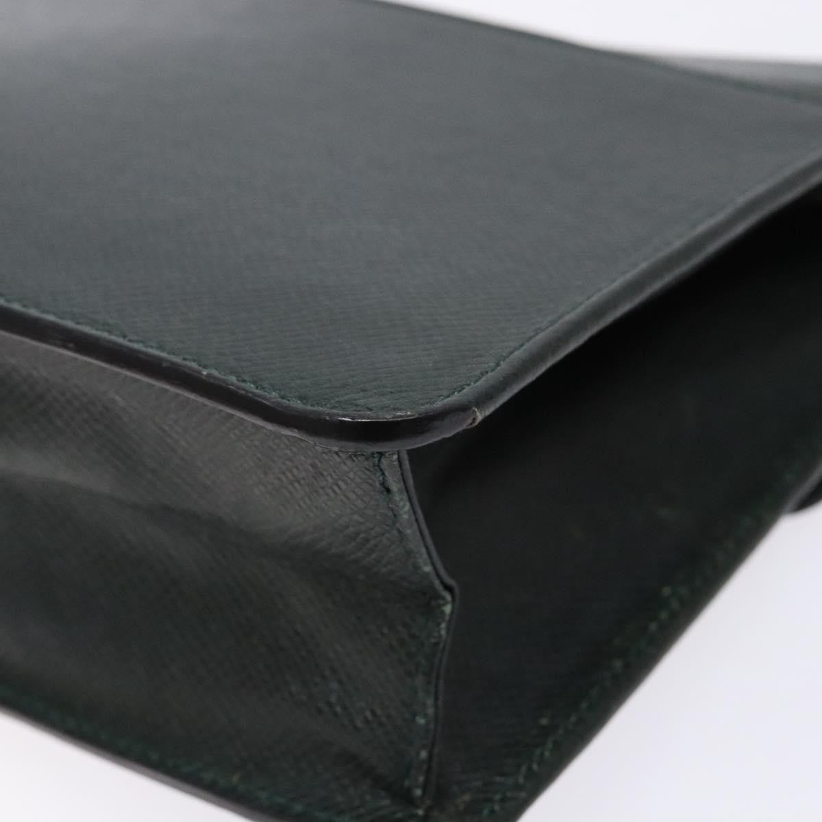 Louis Vuitton Kourad Pouch Taiga Green Leather Clutche & Pouche Bag (Pre-Owned)