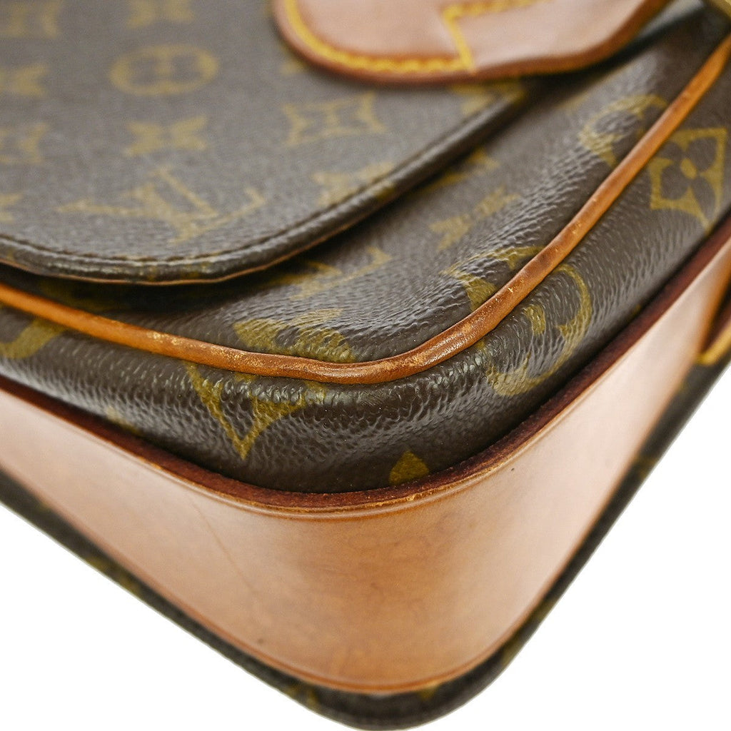 Louis Vuitton Cartouchiere Handbag Monogram Canvas Brown Canvas Shoulder Bag Bag (Pre-Owned)