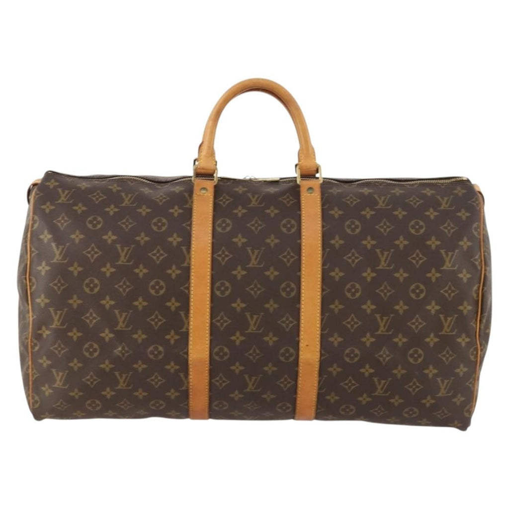 Louis Vuitton Keepall Bag Monogram Canvas Brown Canvas Travel Bag Bag (Pre-Owned)
