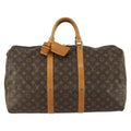 Louis Vuitton Keepall Bag Monogram Canvas Brown Canvas Travel Bag Bag (Pre-Owned)