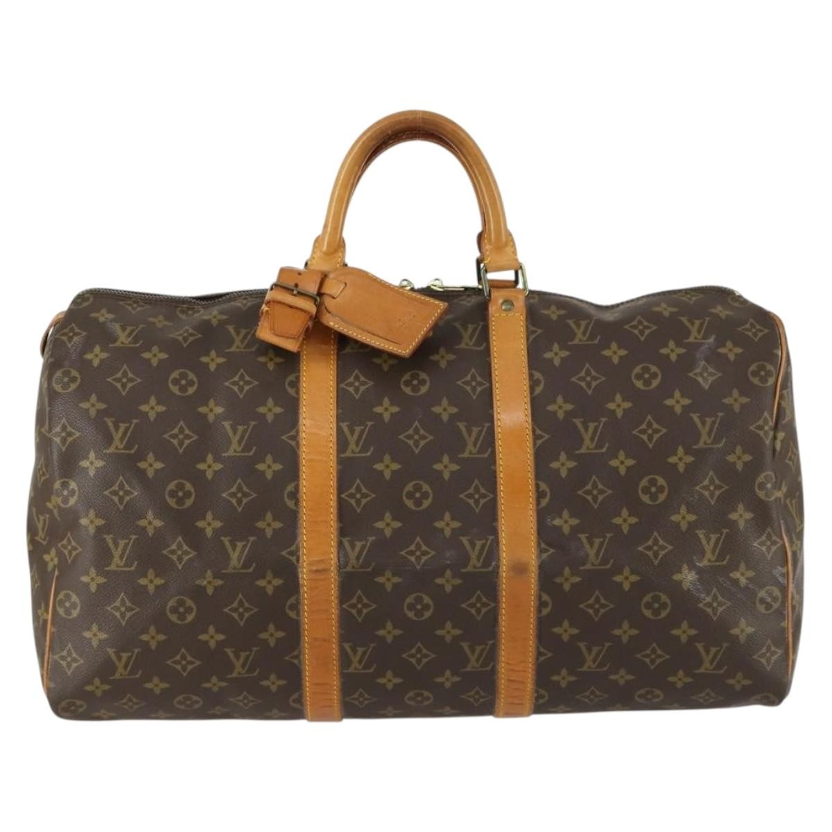 Louis Vuitton Keepall Bag Monogram Canvas Brown Canvas Travel Bag Bag (Pre-Owned)
