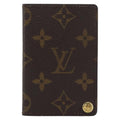 Louis Vuitton Porte Cartes Pression Card Case Monogram Canvas Brown Canvas Card Holders Accessory (Pre-Owned)