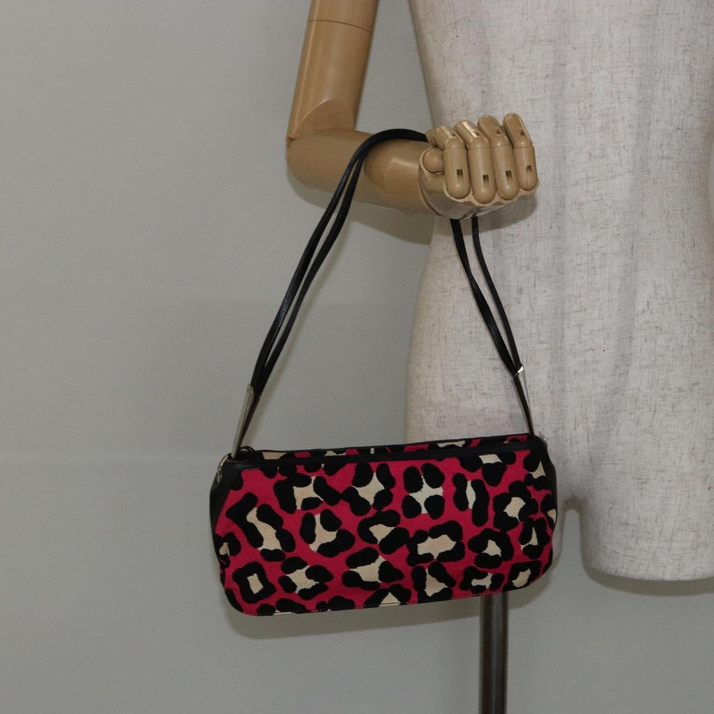 Bottega Veneta Vintage Shoulder Bag Canvas Pink Canvas Shoulder Bag Bag (Pre-Owned)