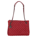 Chanel New Bubble Tote Quilted Calfskin Red Leather Tote Bag Bag (Pre-Owned)