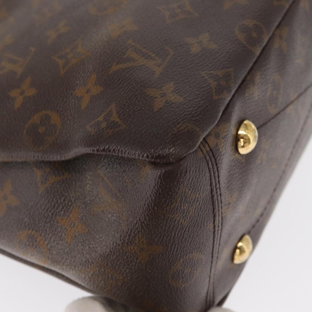 Louis Vuitton Pallas Tote Monogram Canvas With Leather Brown Canvas Tote Bag Bag (Pre-Owned)