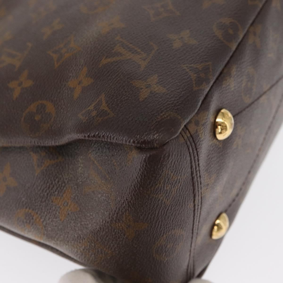 Louis Vuitton Pallas Tote Monogram Canvas With Leather Brown Canvas Tote Bag Bag (Pre-Owned)