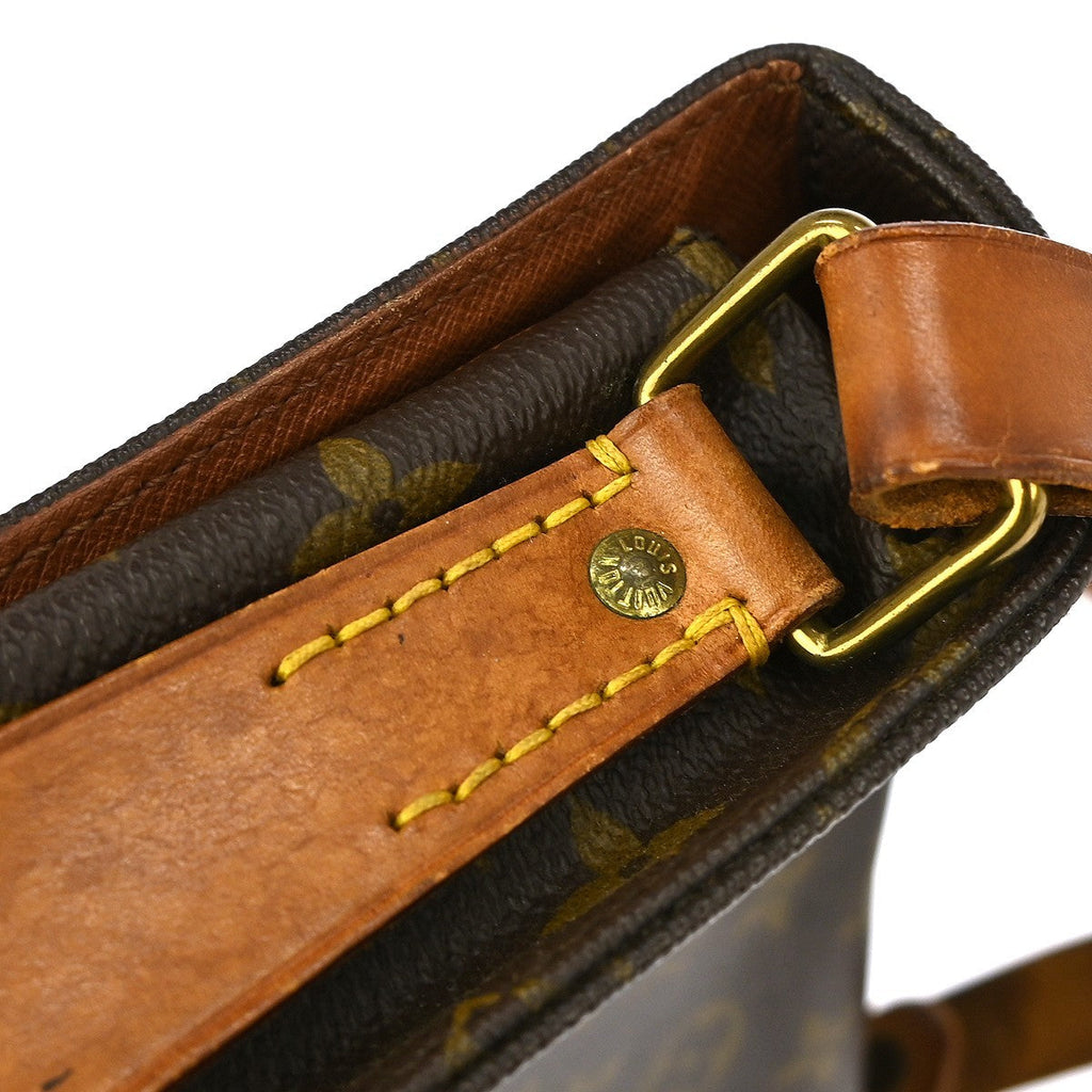 Louis Vuitton Cartouchiere Handbag Monogram Canvas Brown Canvas Shoulder Bag Bag (Pre-Owned)