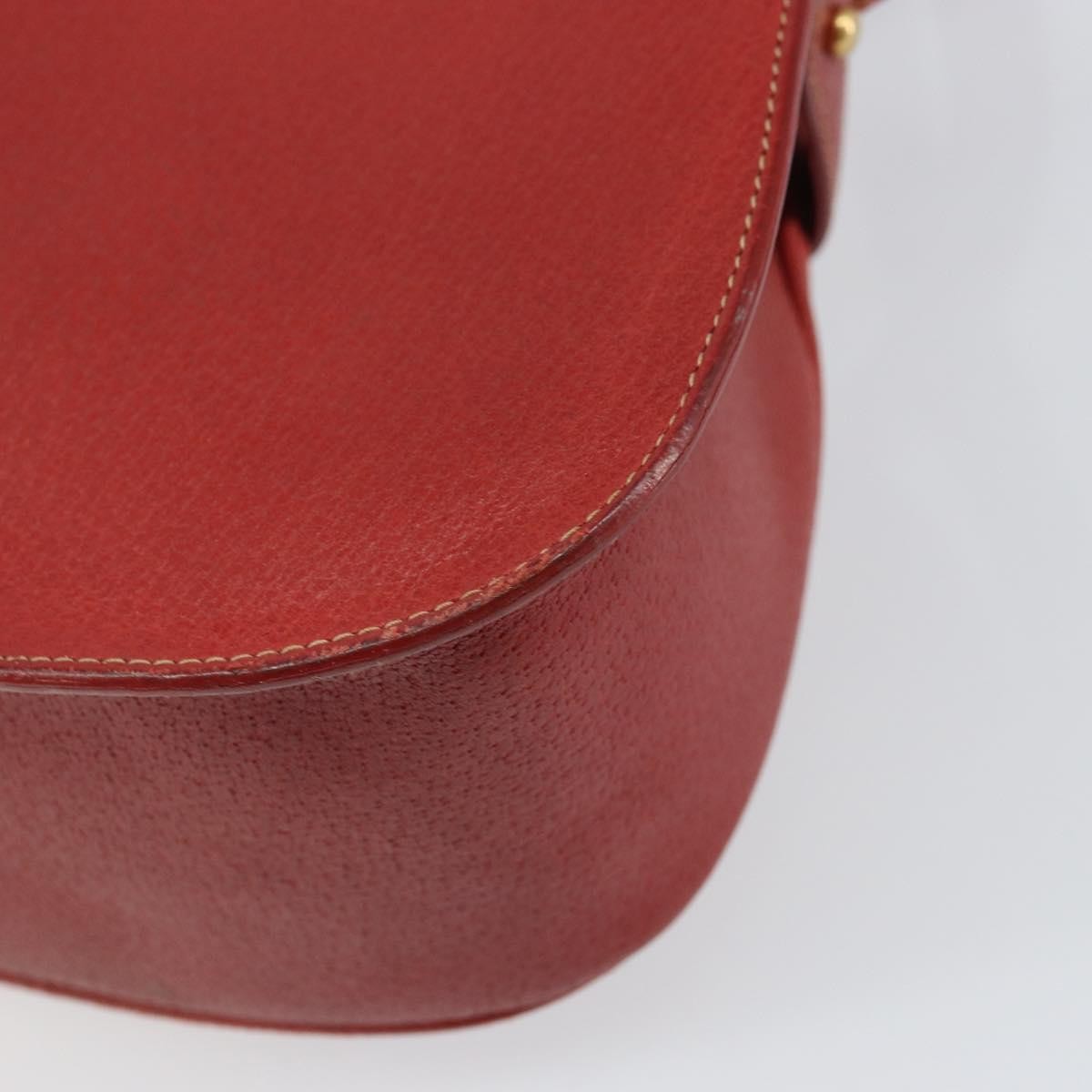 Gucci Vintage Shoulder Bag Leather Red Leather Shoulder Bag Bag (Pre-Owned)