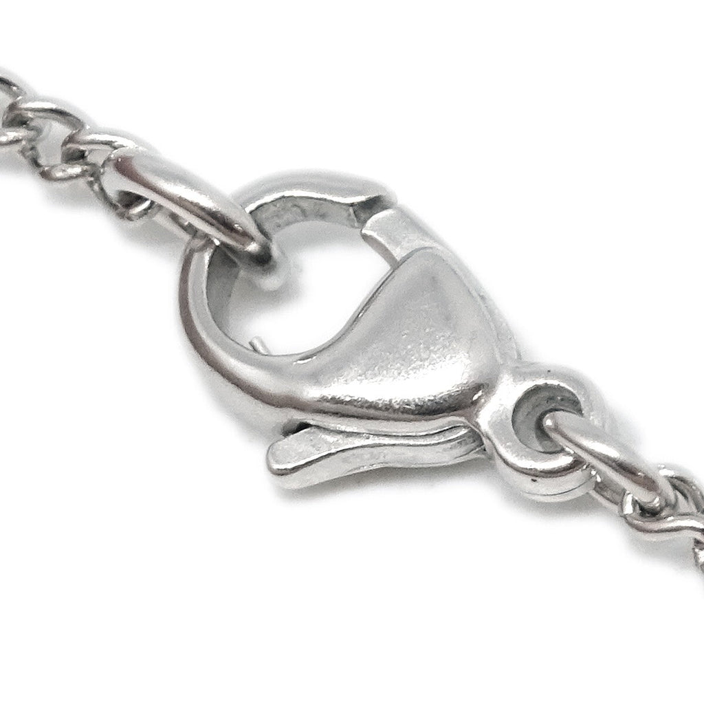 Chanel Cc Logo Pendant Necklace Metal Silver Silver_Plated Necklace Jewelry (Pre-Owned)