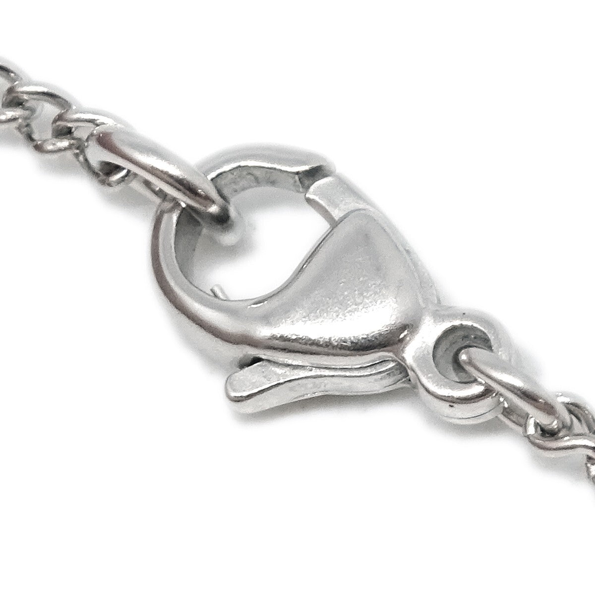 Chanel Cc Logo Pendant Necklace Metal Silver Silver_Plated Necklace Jewelry (Pre-Owned)