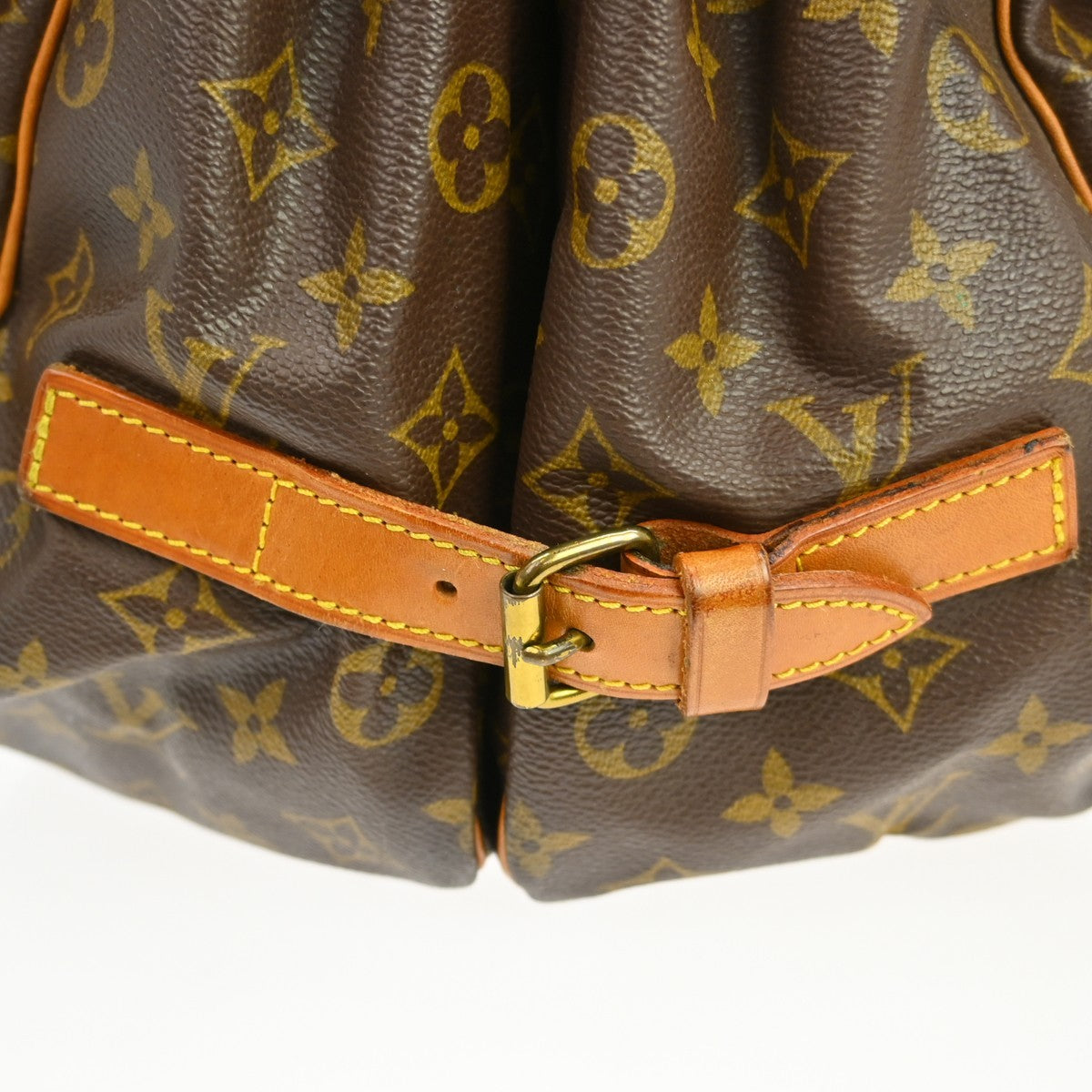Louis Vuitton Saumur Handbag Monogram Canvas Brown Canvas Shoulder Bag Bag (Pre-Owned)