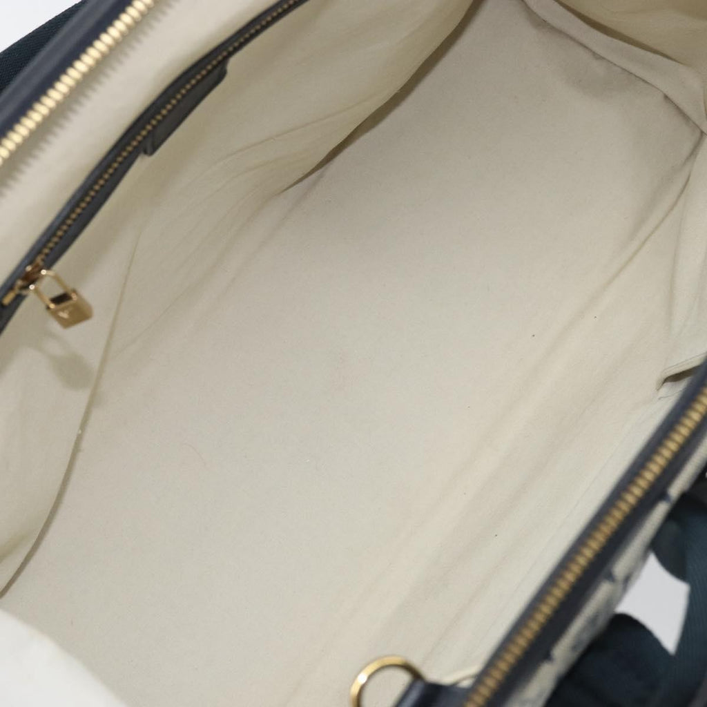 Louis Vuitton Josephine Handbag Mini Lin Blue Canvas Handbag (Pre-Owned)
