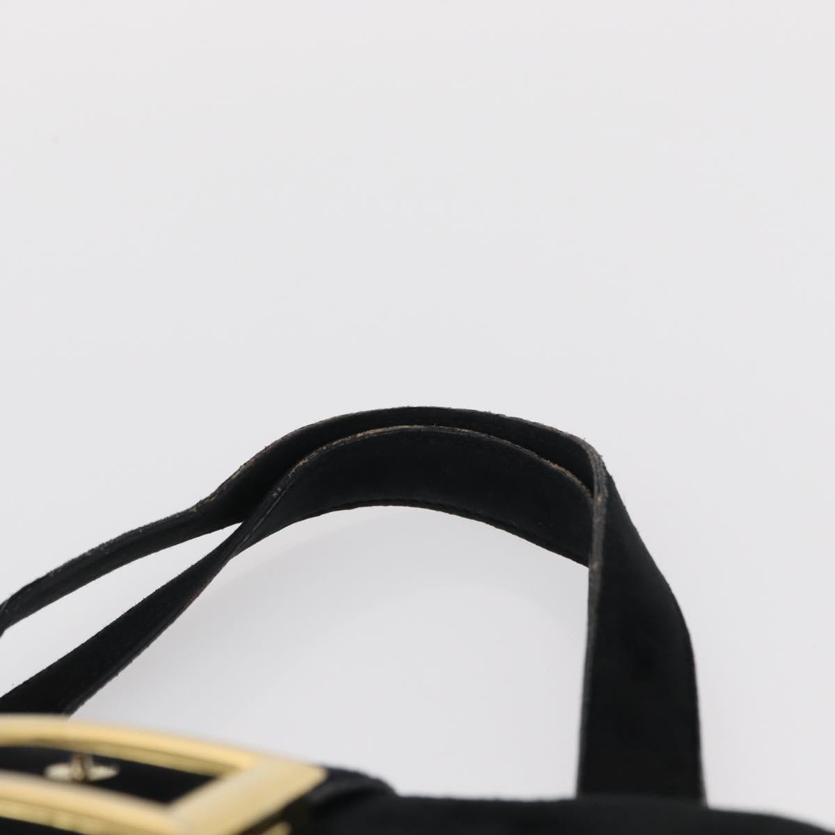 Prada Vintage Handbag Suede Black Suede Handbag (Pre-Owned)