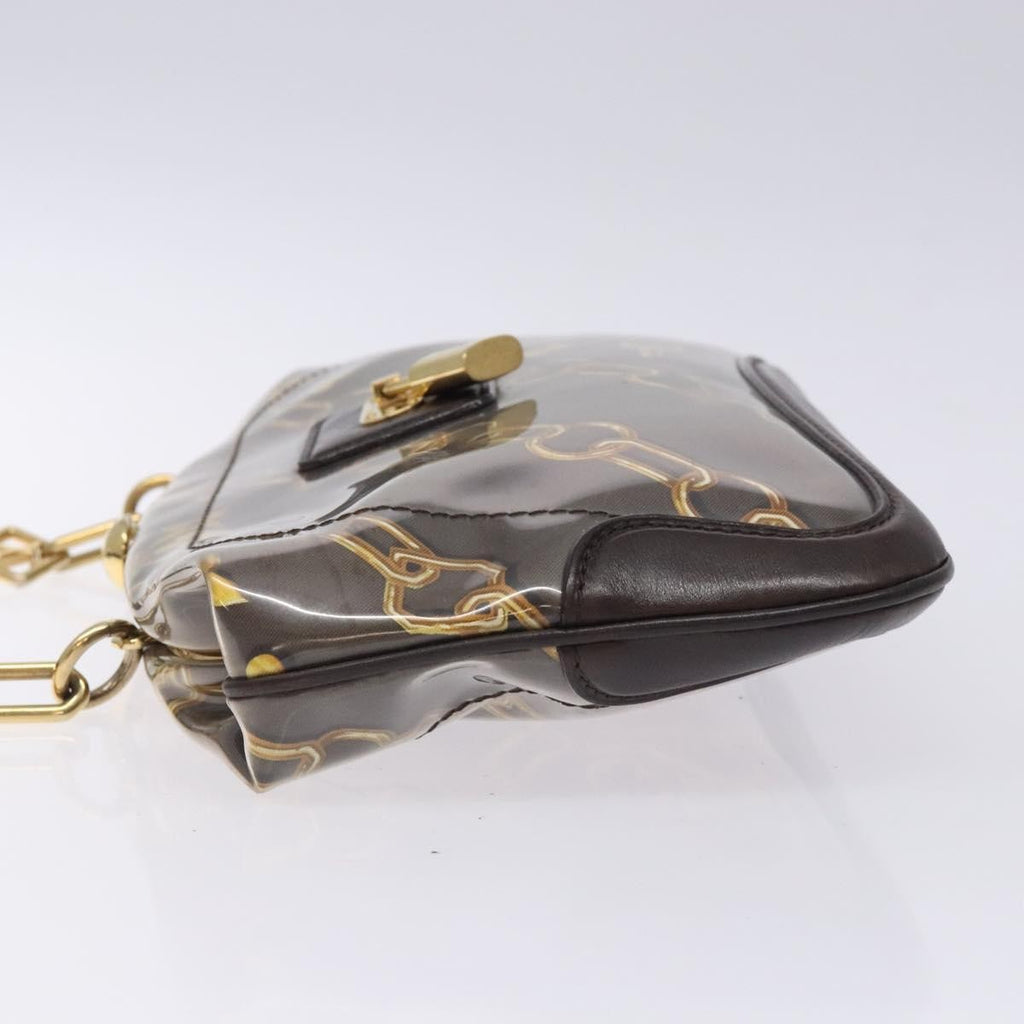 Louis Vuitton Charms Pochette Pvc Over Printed Silk Brown Canvas Clutche & Pouche Bag (Pre-Owned)