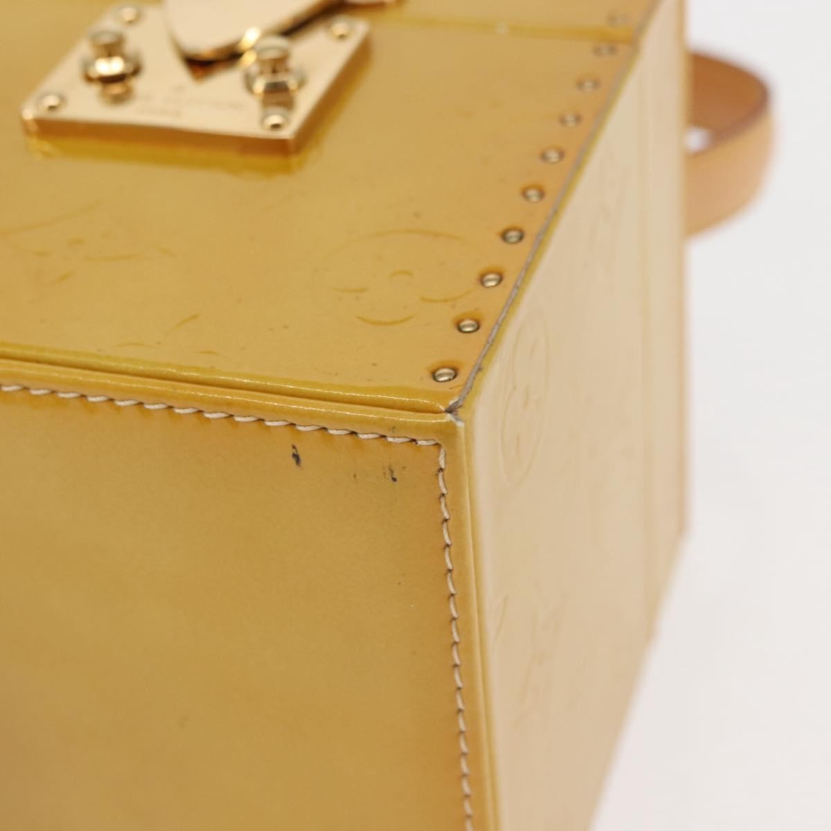 Louis Vuitton Bleecker Box Bag Monogram Vernis Beige Patent_Leather Clutche & Pouche Bag (Pre-Owned)