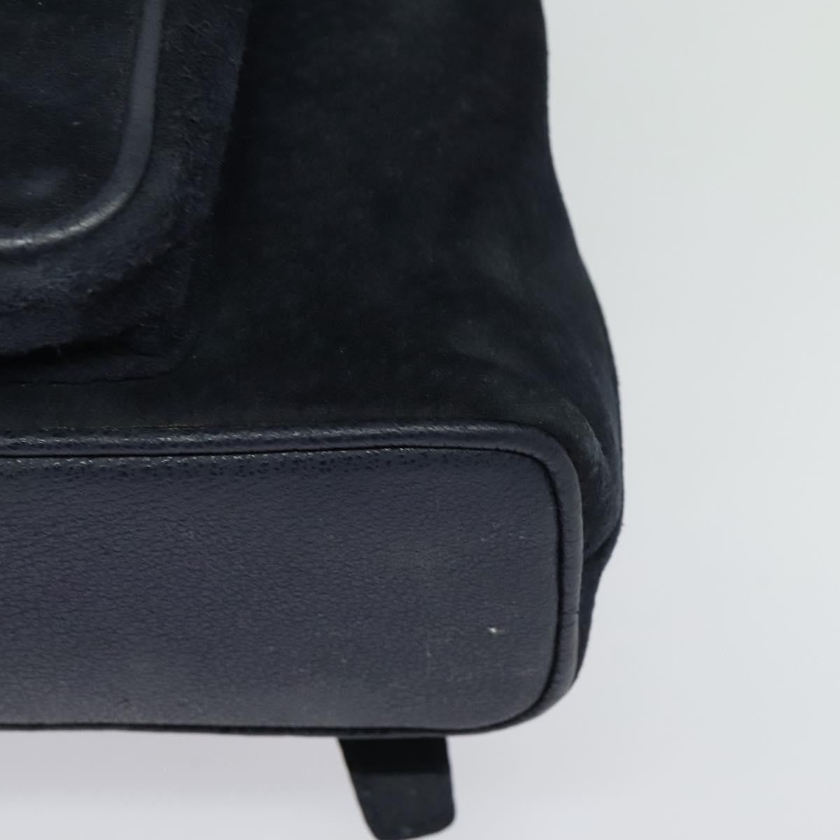 Gucci Gucci Bamboo Backpack Daim Navy Suede Backpack Bag (Pre-Owned)