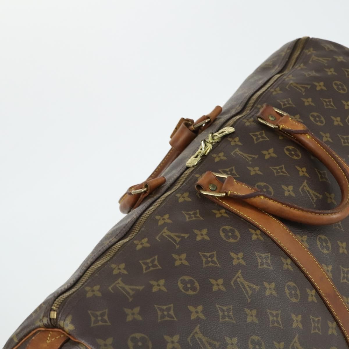 Louis Vuitton Keepall Bag Monogram Canvas Brown Canvas Travel Bag Bag (Pre-Owned)