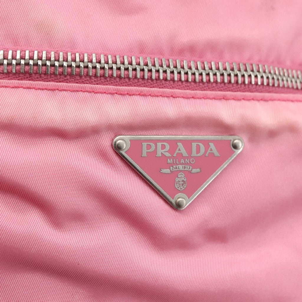 Prada Front Pocket Messenger Bag Tessuto Pink Nylon Shoulder Bag Bag (Pre-Owned)