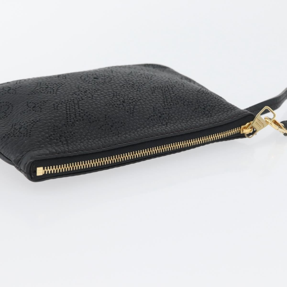 Louis Vuitton Selene Pochette Mahina Leather Black Leather Clutche & Pouche Bag (Pre-Owned)