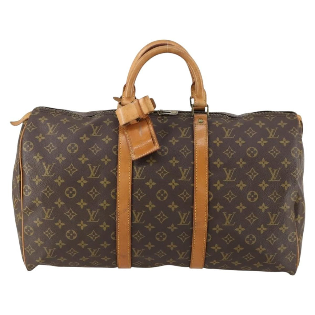 Louis Vuitton Keepall Bag Monogram Canvas Brown Canvas Travel Bag Bag (Pre-Owned)