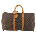 Louis Vuitton Keepall Bag Monogram Canvas Brown Canvas Travel Bag Bag (Pre-Owned)