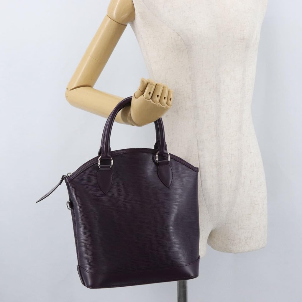 Louis Vuitton Lockit Handbag Epi Leather Purple Leather Handbag (Pre-Owned)