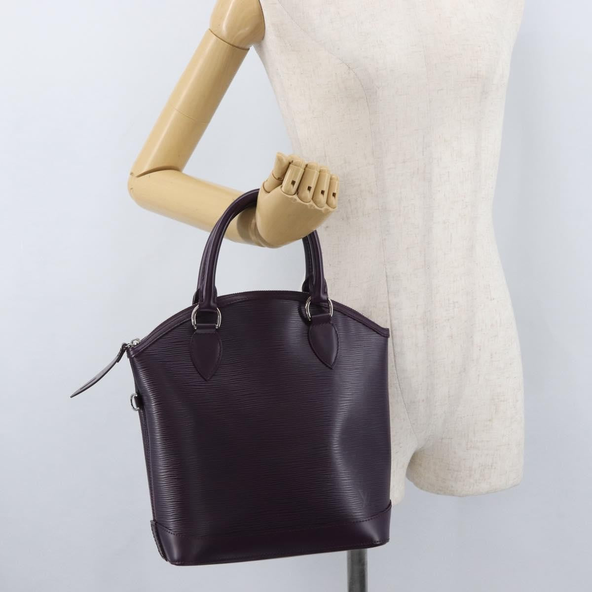 Louis Vuitton Lockit Handbag Epi Leather Purple Leather Handbag (Pre-Owned)