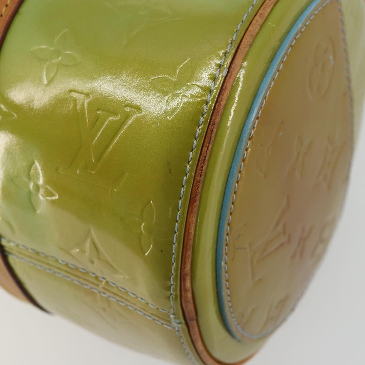 Louis Vuitton Bedford Handbag Monogram Vernis Green Patent_Leather Handbag (Pre-Owned)