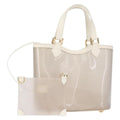 Louis Vuitton Plage Lagoon Bay Handbag Vinyl Epi Leather White Leather Handbag (Pre-Owned)