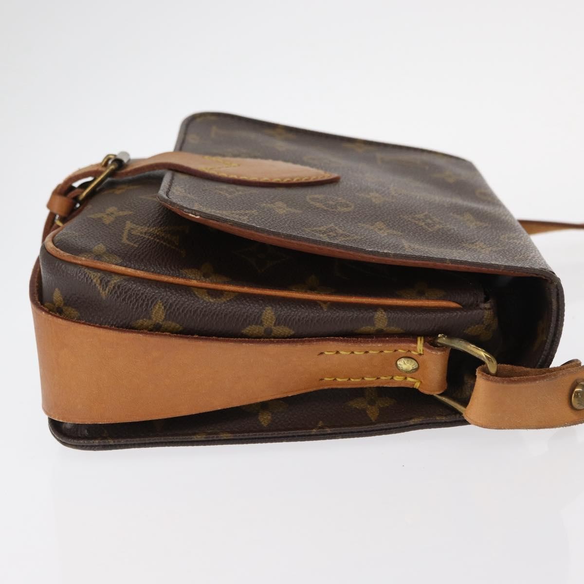 Louis Vuitton Cartouchiere Handbag Monogram Canvas Brown Canvas Shoulder Bag Bag (Pre-Owned)
