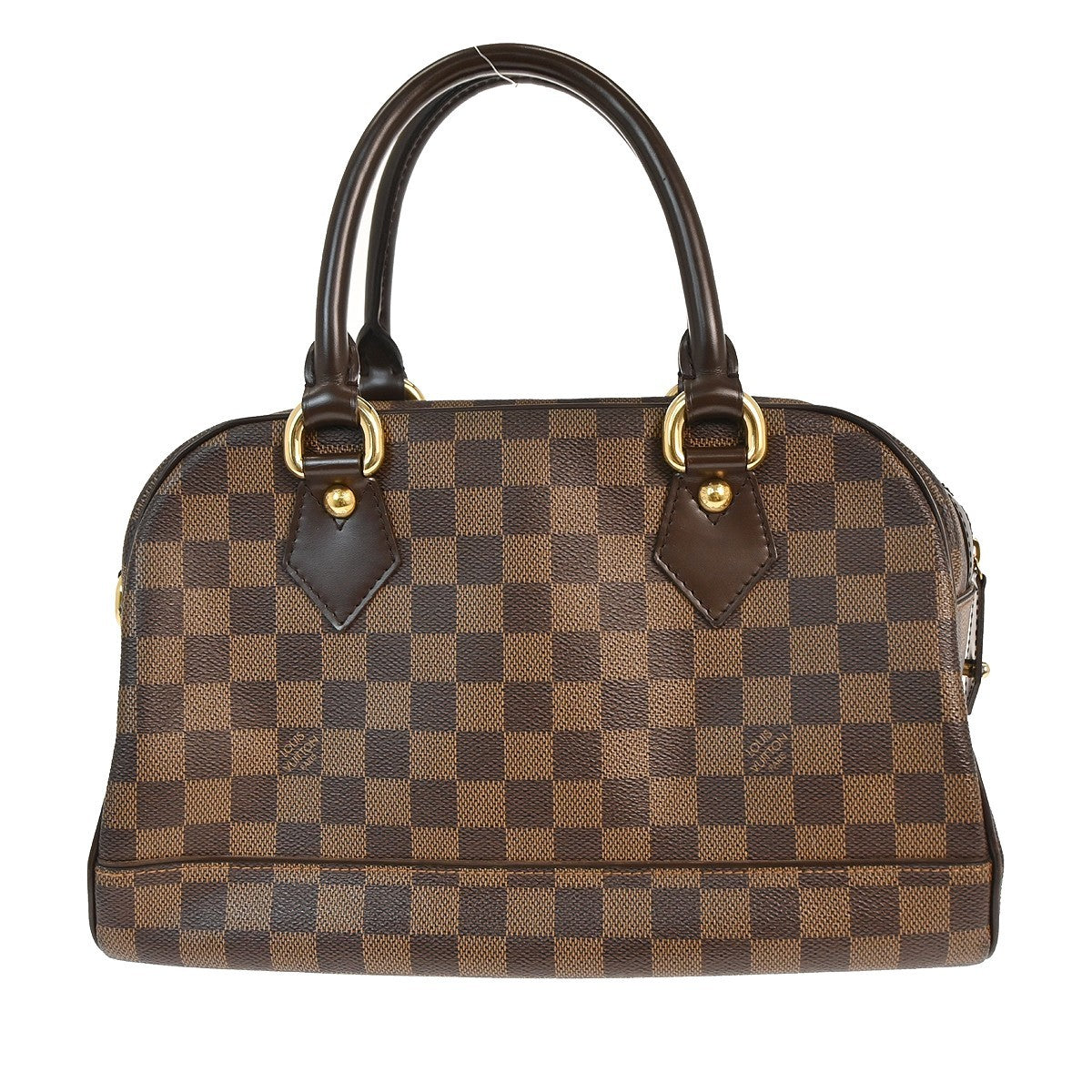 Louis Vuitton Duomo Boston Bag Damier Brown Canvas Handbag (Pre-Owned)