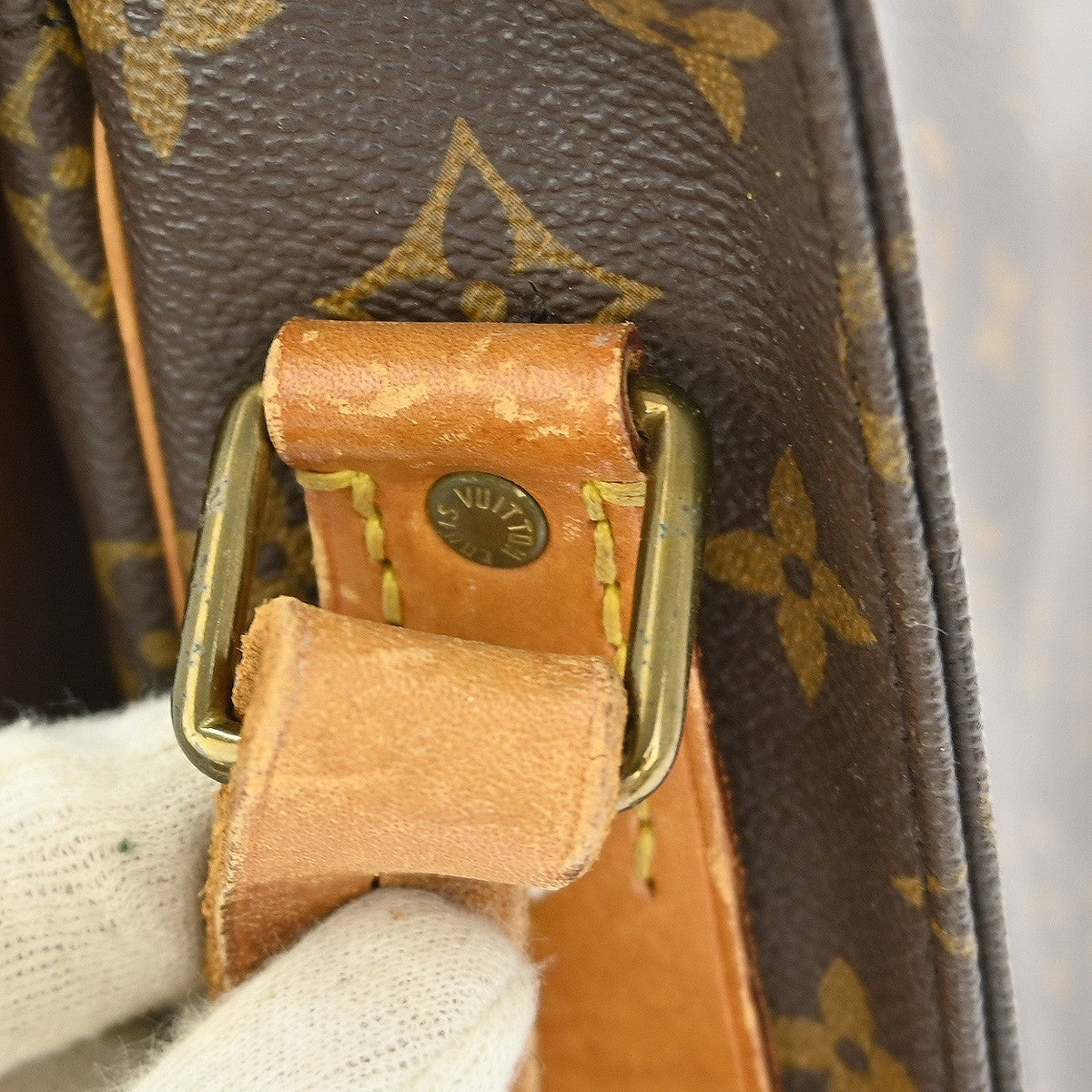 Louis Vuitton Cartouchiere Handbag Monogram Canvas Brown Canvas Shoulder Bag Bag (Pre-Owned)