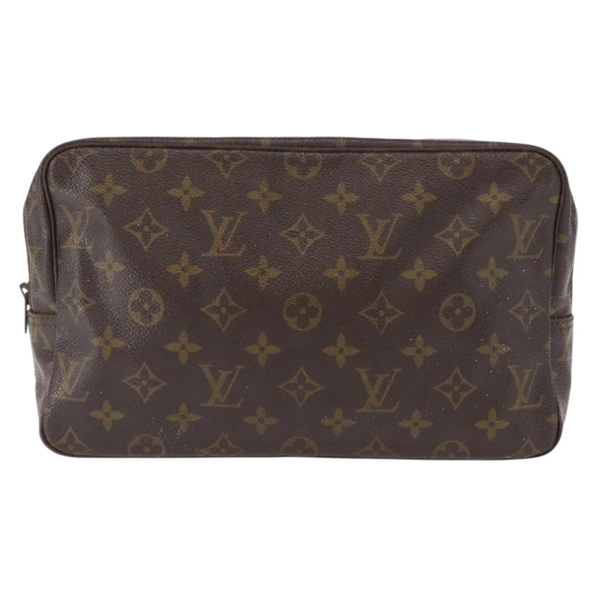 Louis Vuitton Trousse Toiletry Pouch Monogram Canvas Brown Canvas Toiletry Case Accessory (Pre-Owned)