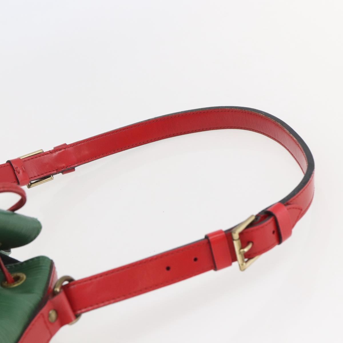 Louis Vuitton Bicolor Petit Noe Handbag Epi Leather Green Leather Bag (Pre-Owned)