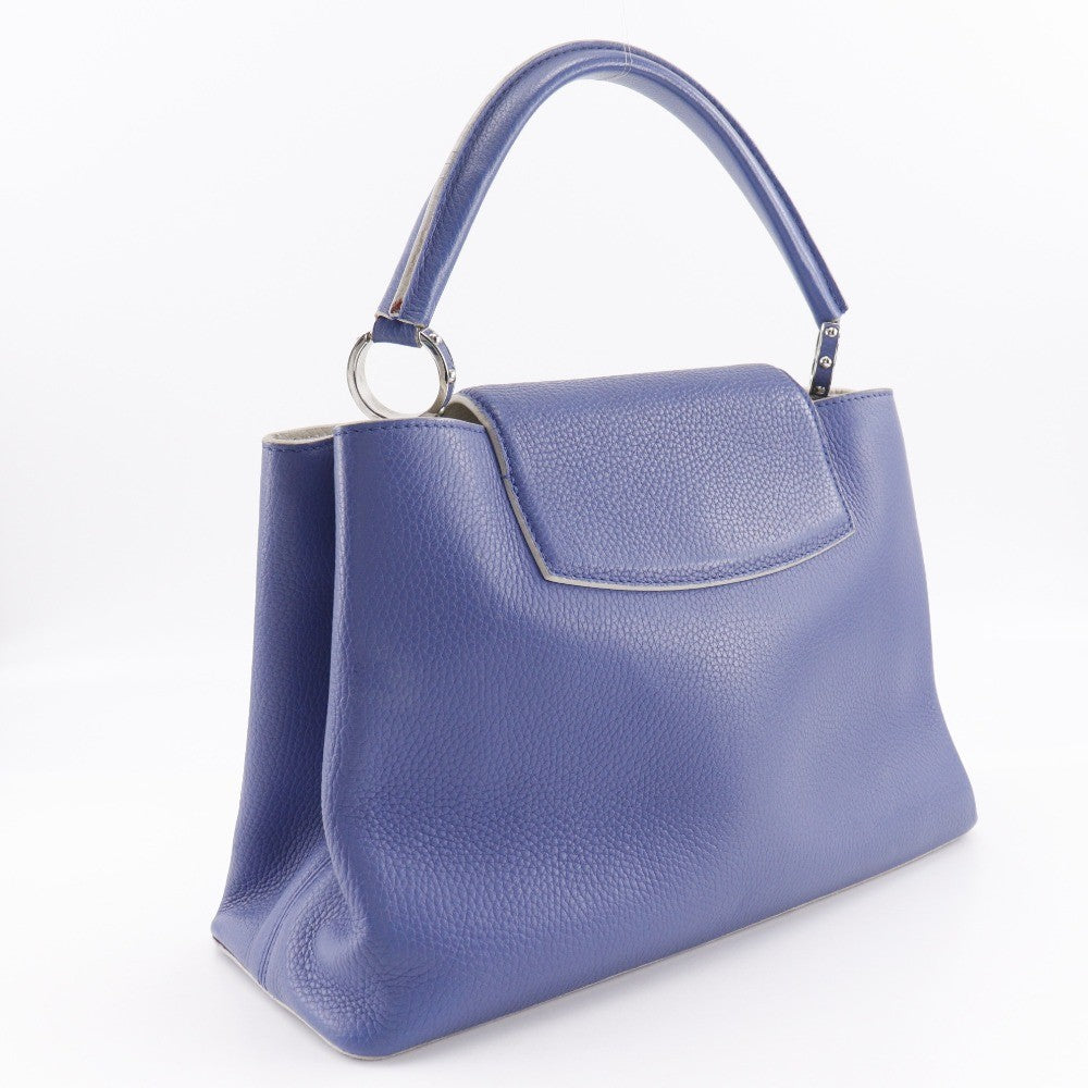 Louis Vuitton Capucines Bag Leather Blue Leather Handbag (Pre-Owned)