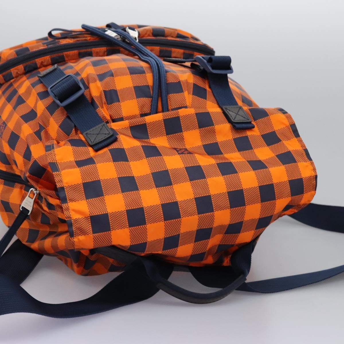 Louis Vuitton Aventure Backpack Damier Nylon Orange Nylon Backpack Bag (Pre-Owned)