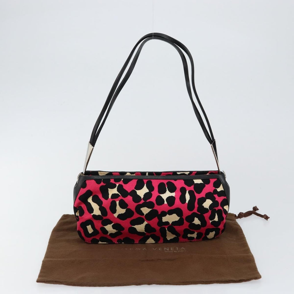 Bottega Veneta Vintage Shoulder Bag Canvas Pink Canvas Shoulder Bag Bag (Pre-Owned)