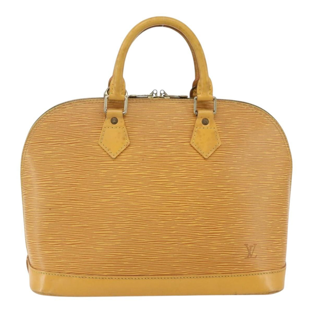 Louis Vuitton Alma Handbag Epi Leather Yellow Leather Handbag (Pre-Owned)