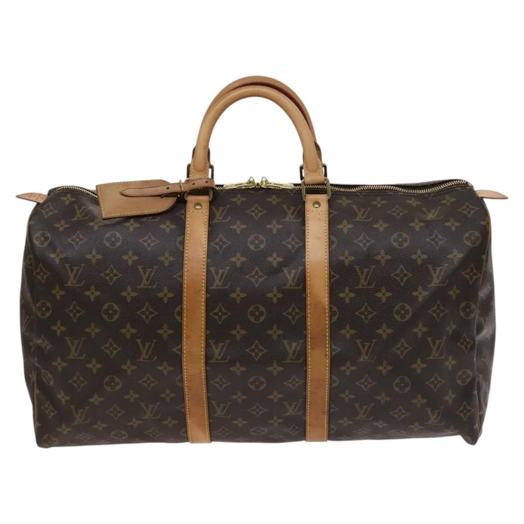 Louis Vuitton Keepall Bag Monogram Canvas Brown Canvas Travel Bag Bag (Pre-Owned)