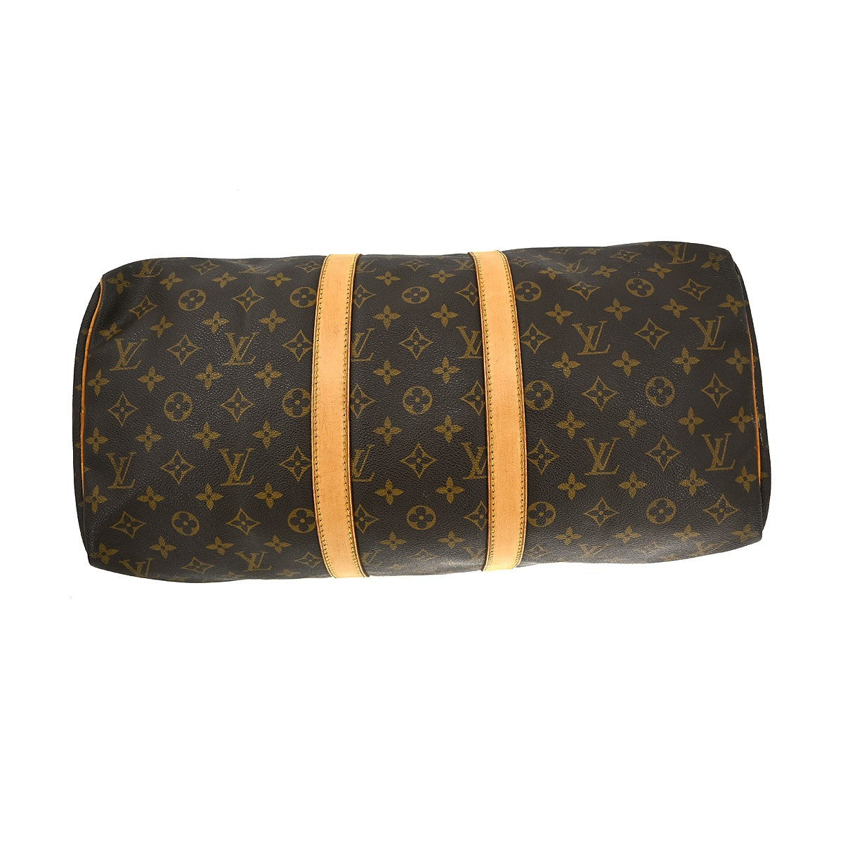 Louis Vuitton Keepall Bag Monogram Canvas Brown Canvas Travel Bag Bag (Pre-Owned)