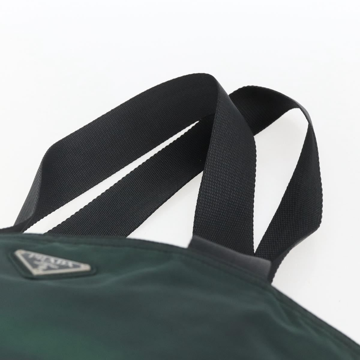 Prada Vintage Zip Tote Tessuto Green Nylon Tote Bag Bag (Pre-Owned)