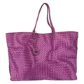 Bottega Veneta Intrecciolusion Tote Printed Nylon Purple Nylon Tote Bag Bag (Pre-Owned)