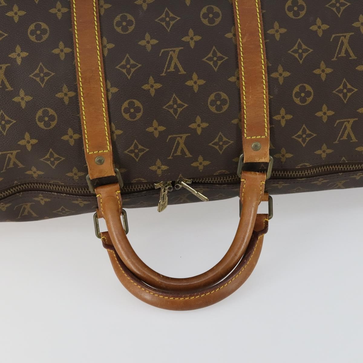 Louis Vuitton Keepall Bag Monogram Canvas Brown Canvas Travel Bag Bag (Pre-Owned)