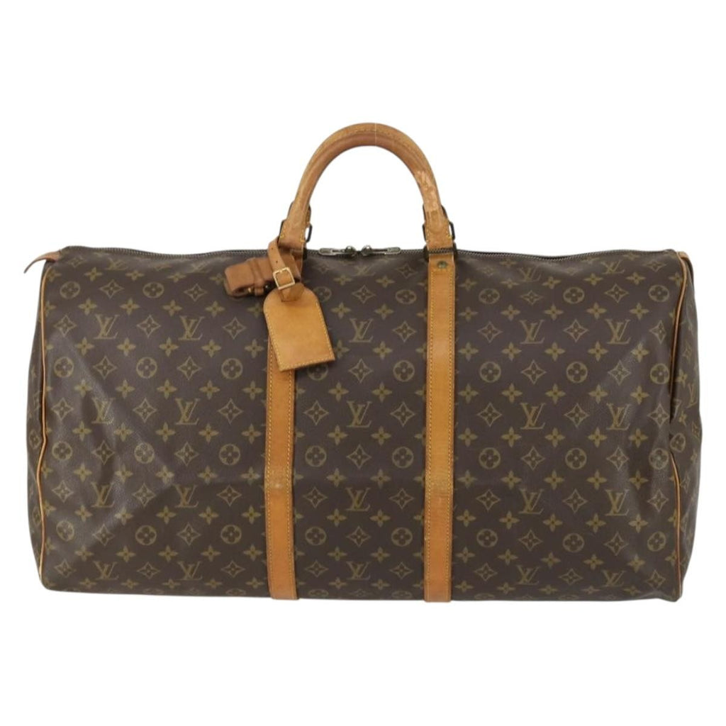 Louis Vuitton Keepall Bag Monogram Canvas Brown Canvas Travel Bag Bag (Pre-Owned)