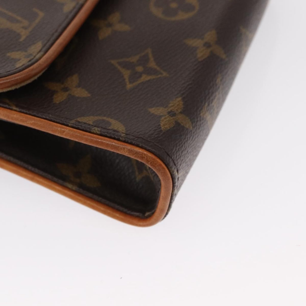 Louis Vuitton Florentine Waist Bag Monogram Canvas Brown Canvas Clutche & Pouche Bag (Pre-Owned)