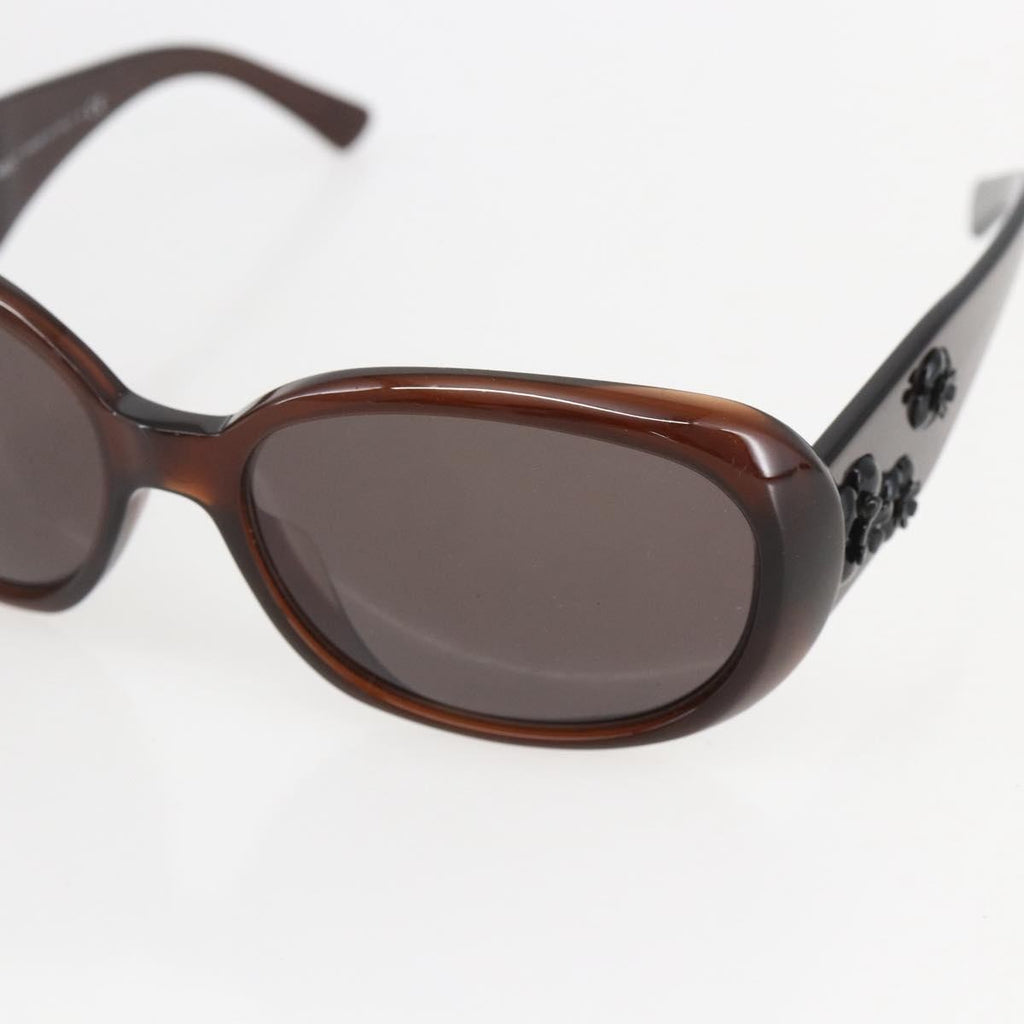 Chanel Camélia Sunglasses Plastic Brown Plastic Sunglasse Accessory (Pre-Owned)