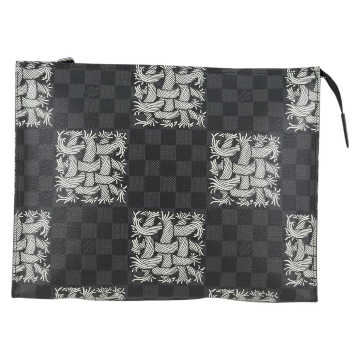 Louis Vuitton Pochette Voyage Limited Edition Nemeth Damier Graphite Black Canvas Clutche & Pouche Bag (Pre-Owned)