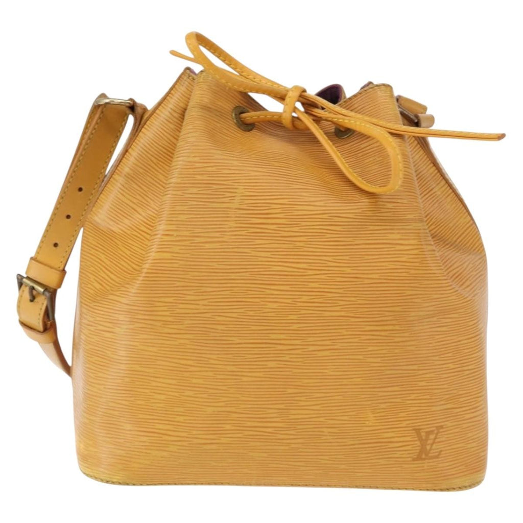 Louis Vuitton Petit Noe Handbag Epi Leather Yellow Leather Shoulder Bag Bag (Pre-Owned)